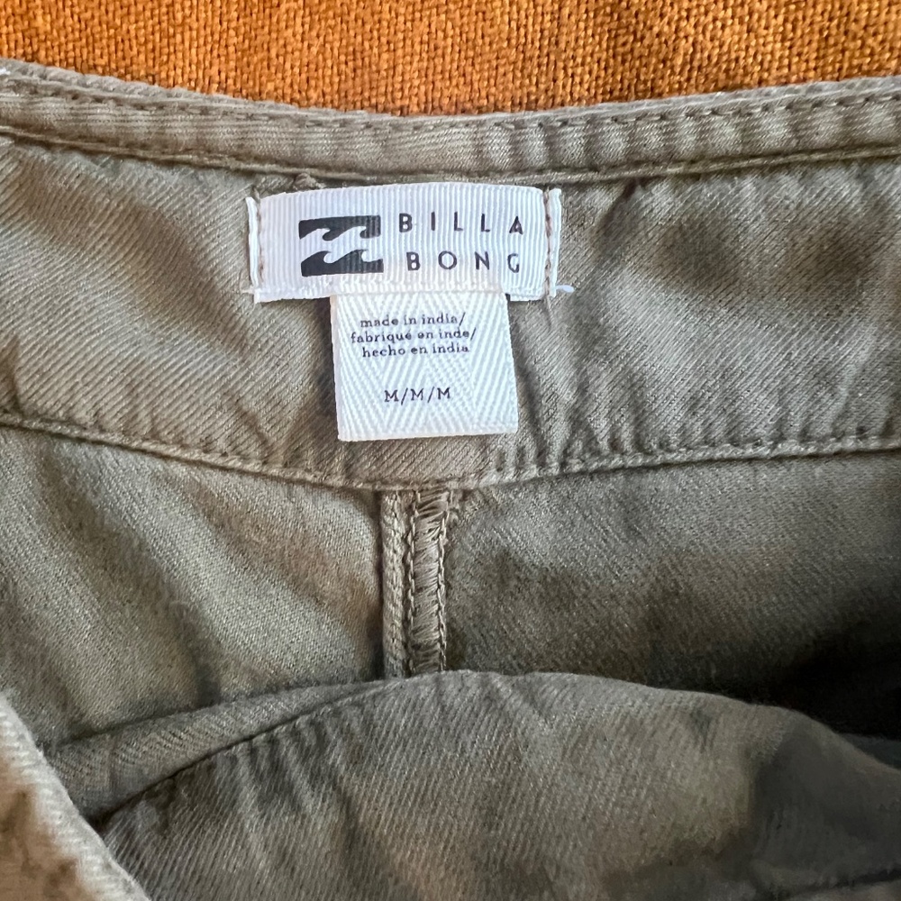 Billabong Wild Pursuit Romper Overall Mini Short Olive Green Sz Medium - Picture 3 of 8